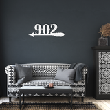 Arrow_Feather_House_Number_Metal_Sign_White_Dark_Living_Room_Mockup.png