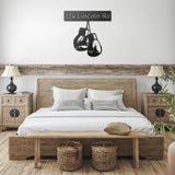 Boxing Gloves House Number Street Address Metal Sign