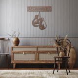 Boxing Gloves House Number Street Address Metal Sign