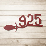 Broomstick House Number Metal Sign