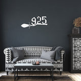 Broomstick House Number Metal Sign