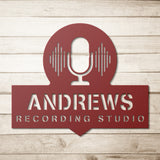 Custom Recording Studio Metal Wall Art