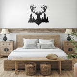 Deer Antlers Metal Wall Art
