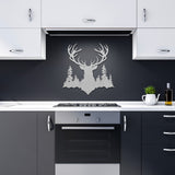 Deer Antlers Metal Wall Art
