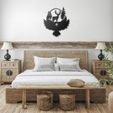 Deer Eagle Nature Scene Metal Wall Art