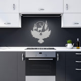 Deer Eagle Nature Scene Metal Wall Art
