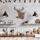 Deer Welcome Metal Sign