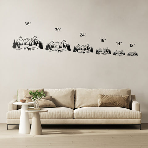 Deer in the Woods Nature Scene Metal Wall Art