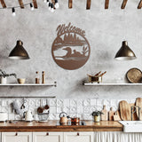 Duck Lake House Welcome Metal Sign