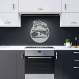 Duck Lake House Welcome Metal Sign