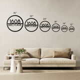 EU Modern House Number with Street Address Metal Sign