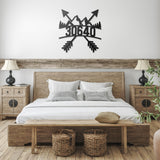 Explore Arrow Mountains & Trees House Number Metal Sign