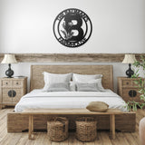 Farmhouse / Family Name Floral BOLD Initial Metal Wall Art
