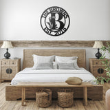 Family Name Floral Initial Metal Wall Art