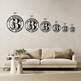 Family Name Floral Initial Metal Wall Art