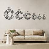 Family Name Floral Initial Metal Wall Art
