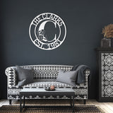 Family Name Floral Initial Metal Wall Art