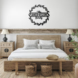 Family Name Wreath Metal Art