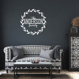 Family Name Wreath Metal Art