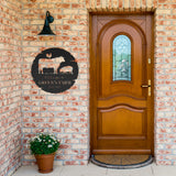 Farm Animals Metal Sign