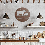 Farm Animals Metal Sign