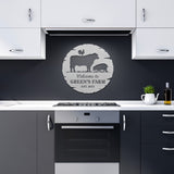 Farm Animals Metal Sign