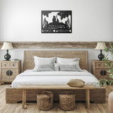 Father Daughter Fishing Metal Wall Art
