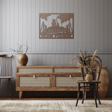Father Daughter Fishing Metal Wall Art