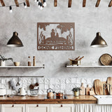 Father Daughter Fishing Metal Wall Art