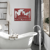 Father Daughter Fishing Metal Wall Art