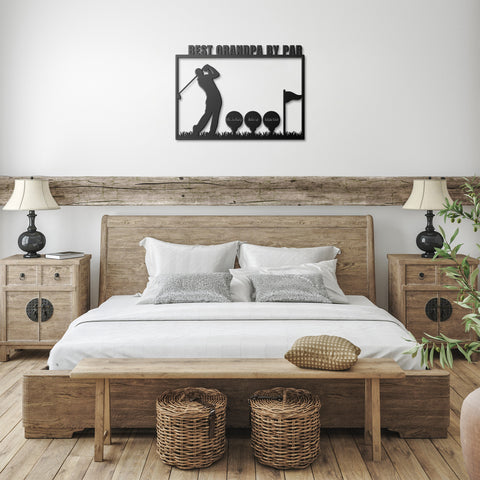 Golf Grandpa Metal Wall Art