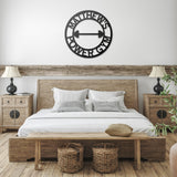 Gym Barbell Round Metal Sign