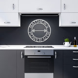 Gym Barbell Round Metal Sign