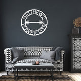 Gym Barbell Round Metal Sign