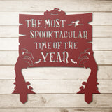 Halloween Zombie Hands Holding the Personalized Board Metal Sign with Stakes