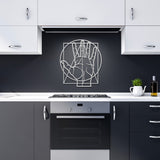 Hand Hoagard Geometric Davinci Vitruvian Metal Wall Art