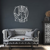 Hand Hoagard Geometric Davinci Vitruvian Metal Wall Art