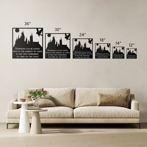 Happiness Dumbledore HP Castle Quote Metal Sign