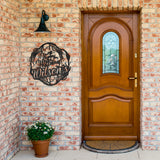 Happy Halloween Last Name Metal Wall Art