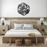 Happy Halloween Last Name Metal Wall Art