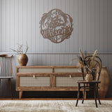 Happy Halloween Last Name Metal Wall Art