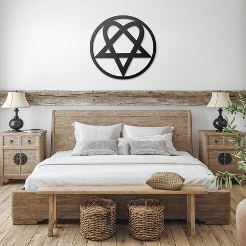 Heartagram Metal Wall Art