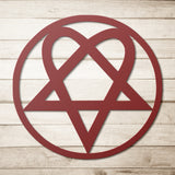 Heartagram Metal Wall Art