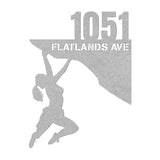 Hiking Girl House Number Metal Wall Art