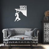 Hiking Girl House Number Metal Wall Art