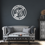 Honey_Bee_Hive_Pollinator_Metal_Sign_White_Dark_Living_Room_Mockup.png