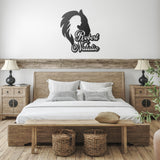 Horse Girl with Names Metal Sign