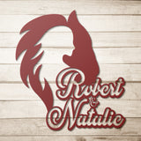 Horse Girl with Names Metal Sign