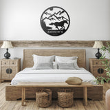 Horse Nature Scene Mountains Ranch Metal Sign