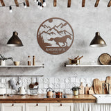 Horse Nature Scene Mountains Ranch Metal Sign